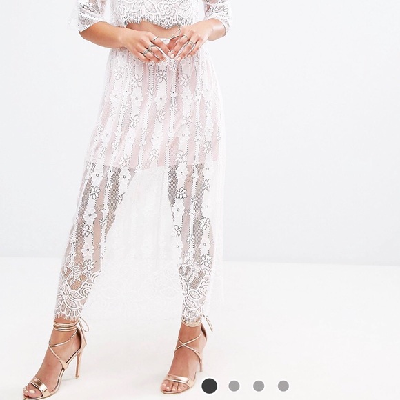 Boohoo Cut Out Waist Lace Maxi Dress - Picture 6 of 8